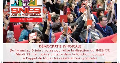 Journal Académique n°388 - Démocratie syndicale