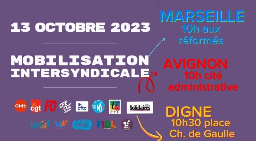 Vendredi 13 octobre Toutes et tous mobilisées et en grève !