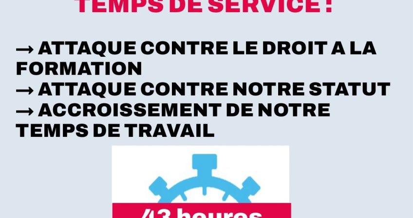 Non à la formation continue hors temps service et sous condition de rattrapage